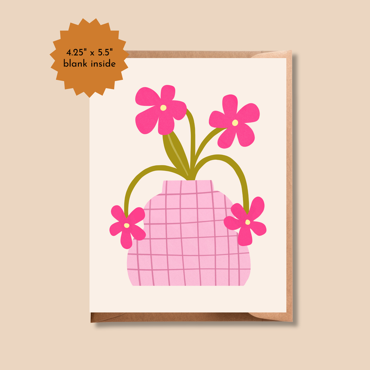 Blank Flower Card | Birthday, Thank You, Congrats, Any Occasion Card