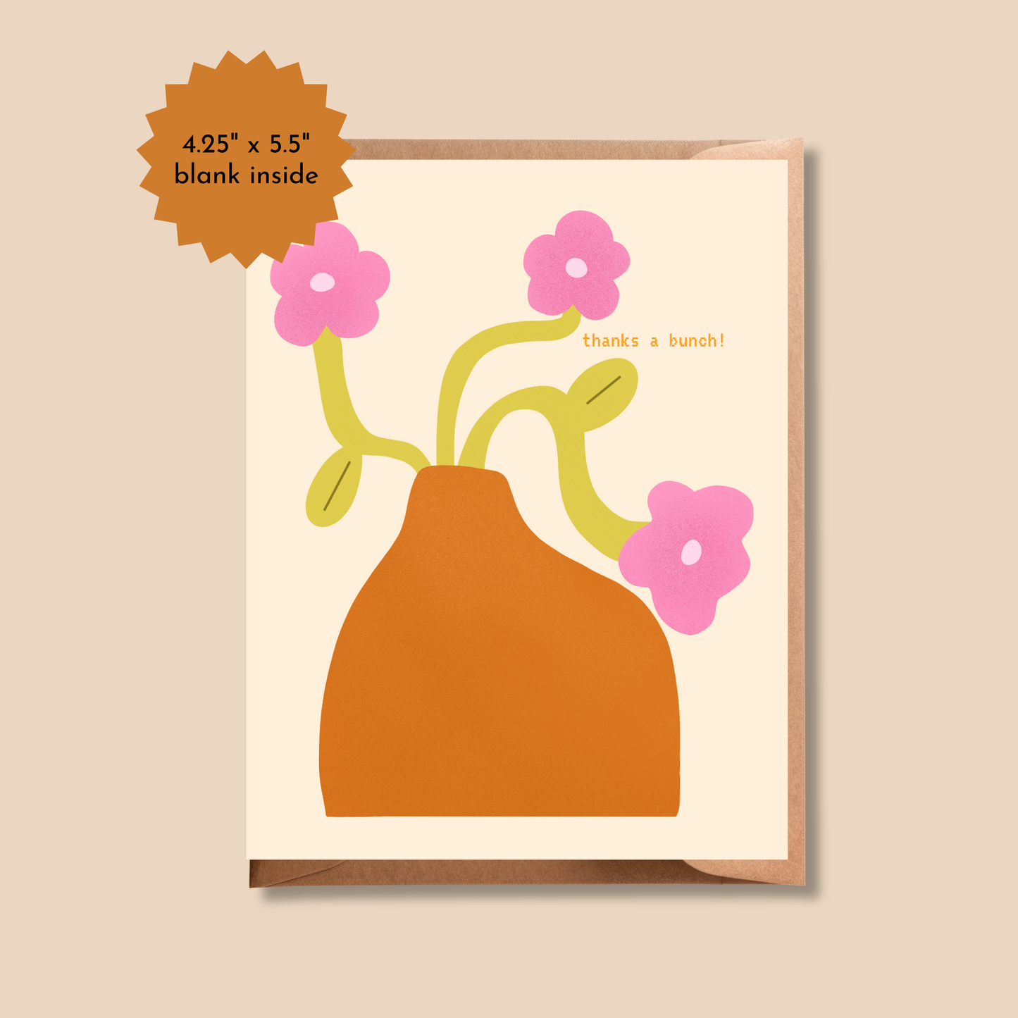 Thanks a Bunch | Retro Flower Pot Card
