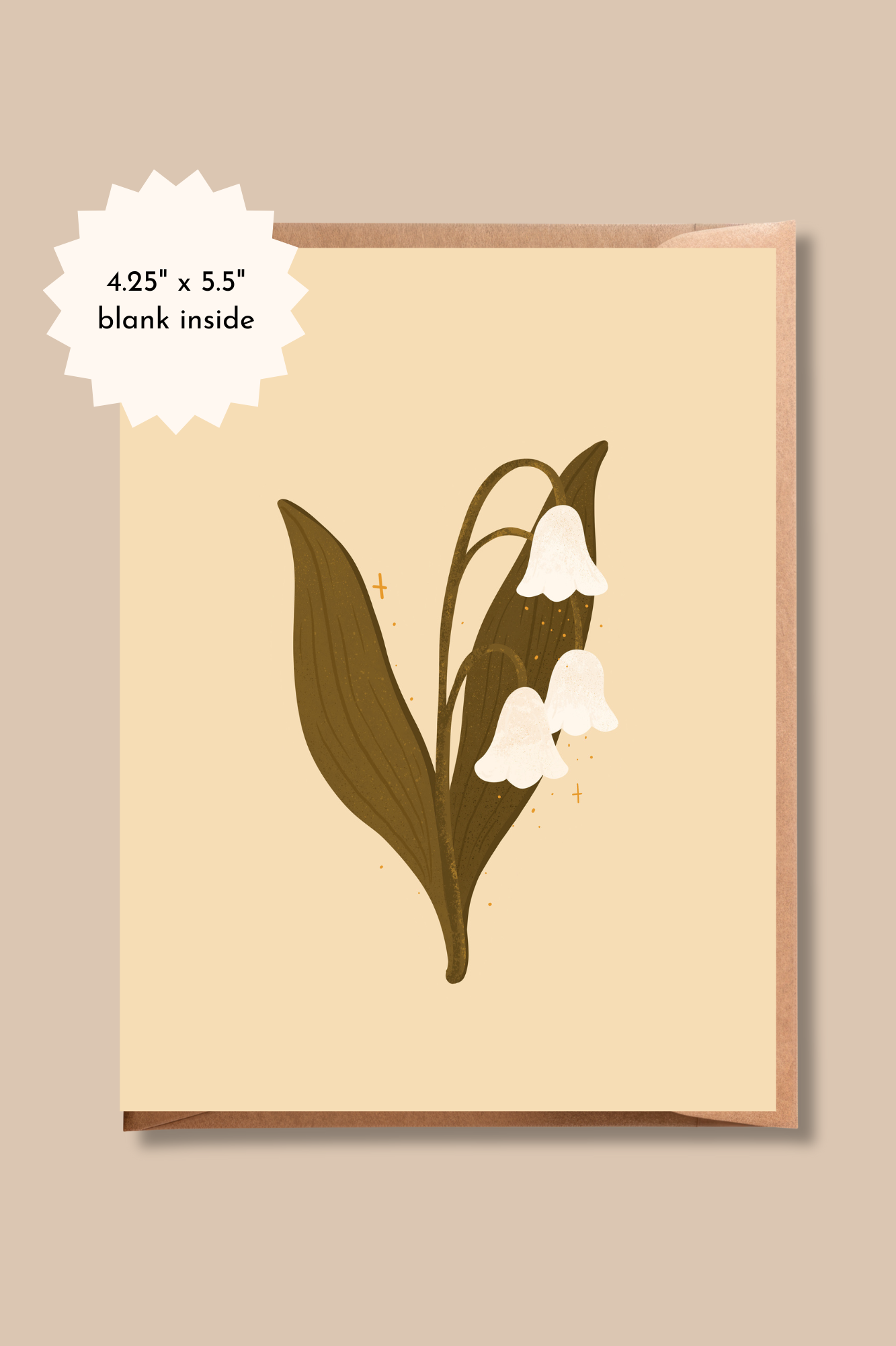 Blank Flower Greeting Card | Lily of the Valley | Any Occasion Card