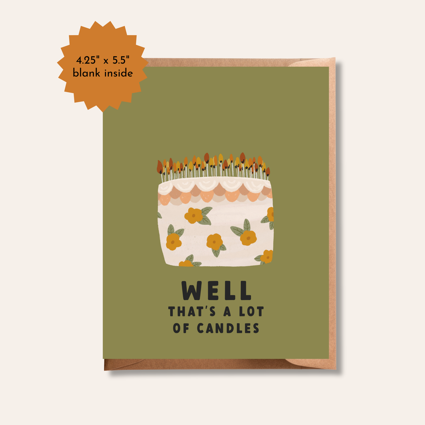 Funny Birthday Card | Well That's a Lot of Candles Card | Old Age Birthday