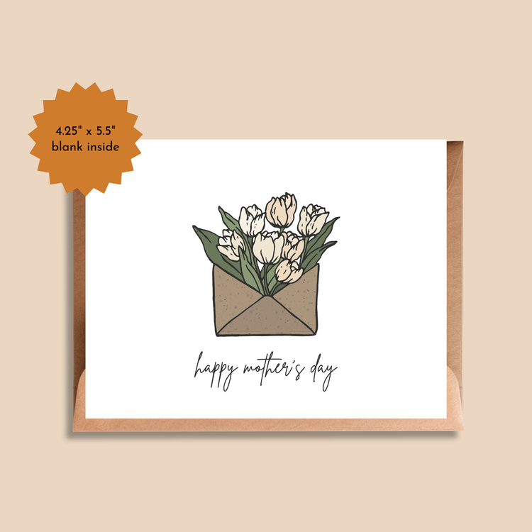 Happy Mother's Day Greeting Card | Tulip Envelope