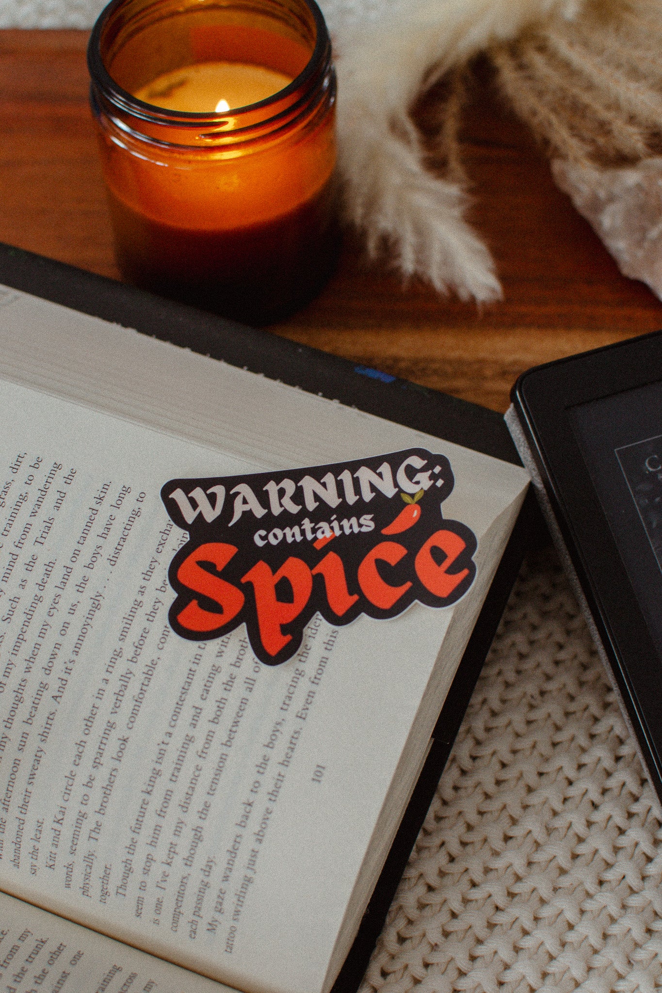 Warning Contains Spice Sticker | Kindle Vinyl Sticker