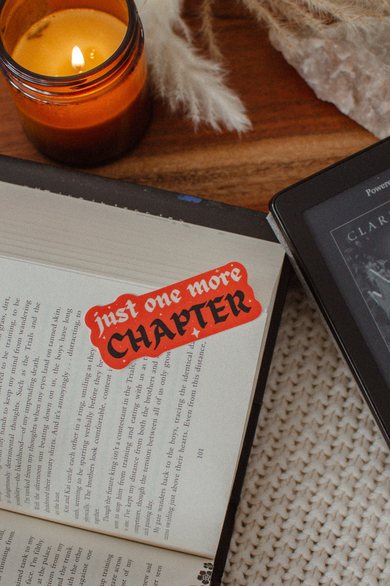 Just One More Chapter Sticker | Kindle Vinyl Sticker