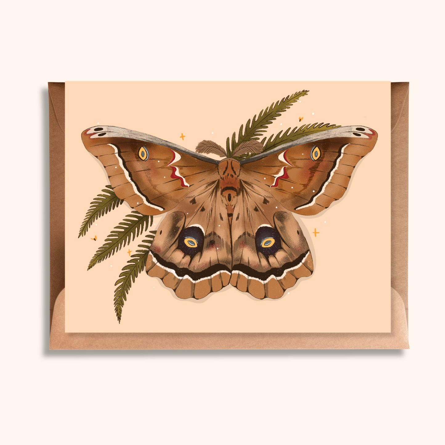 Polyphemus Moth Greeting Card | Blank Nature Card