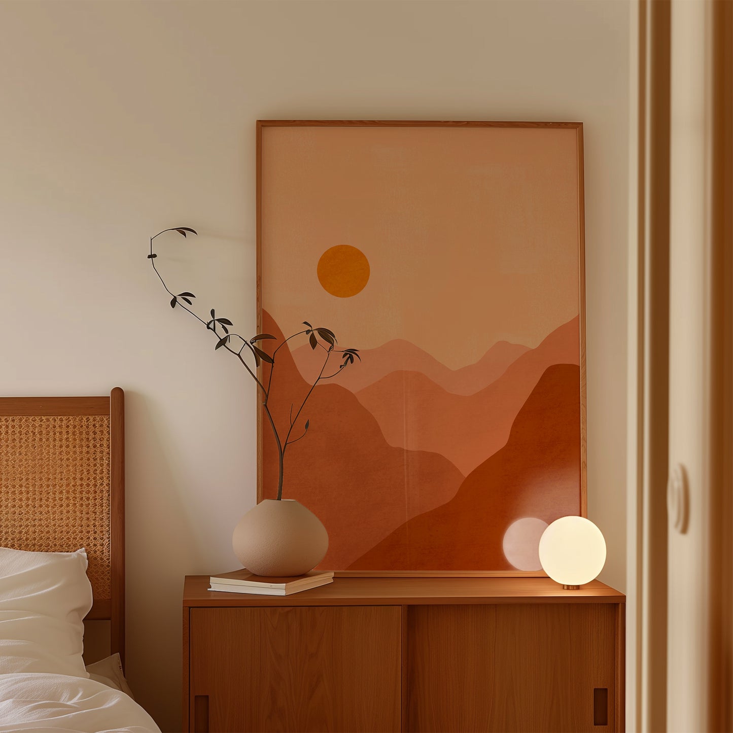 Boho Desert Sunset Art Print | Boho Home Decor
