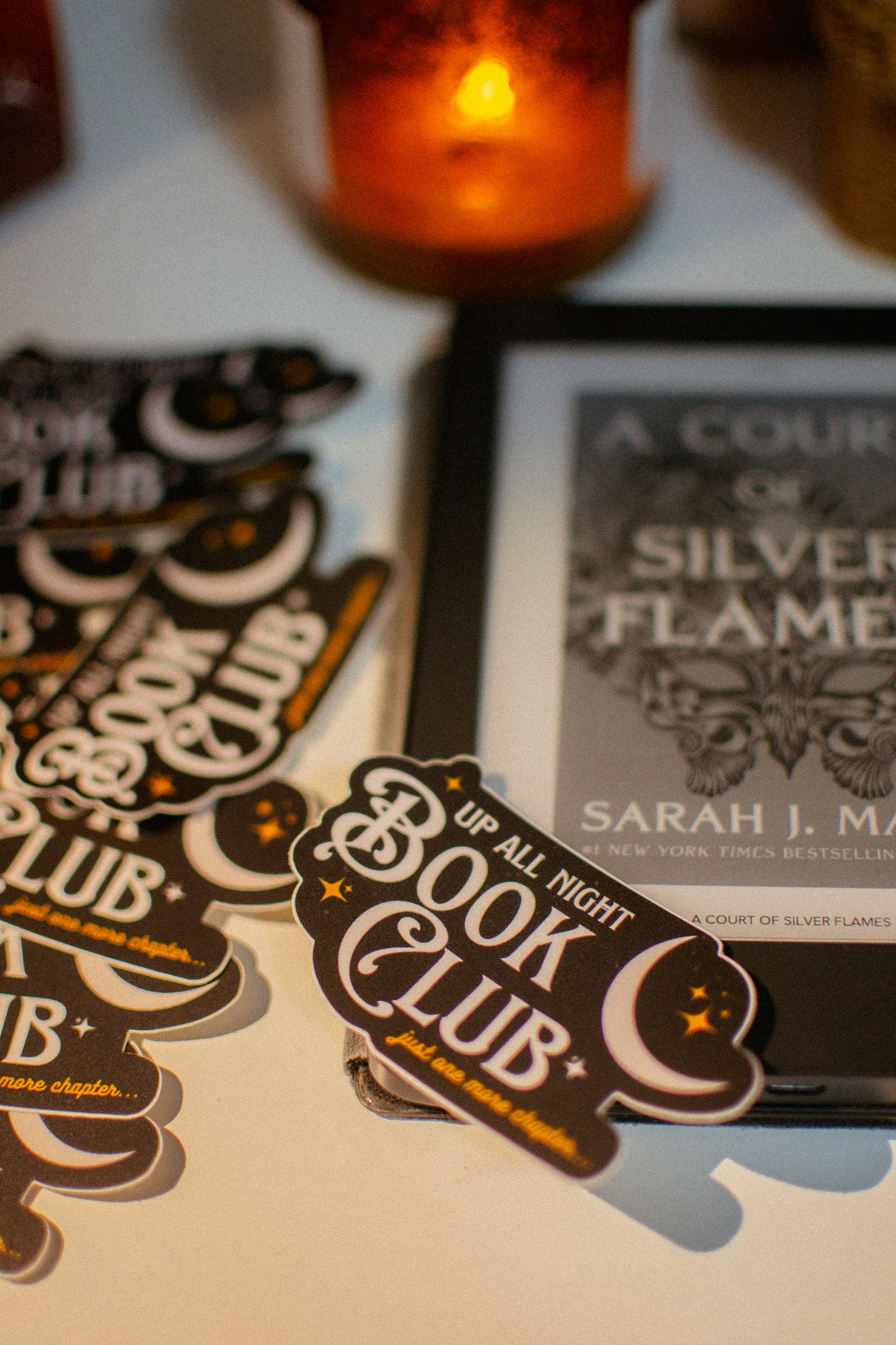 Up All Night Book Club Sticker | Just One More Chapter Vinyl Sticker