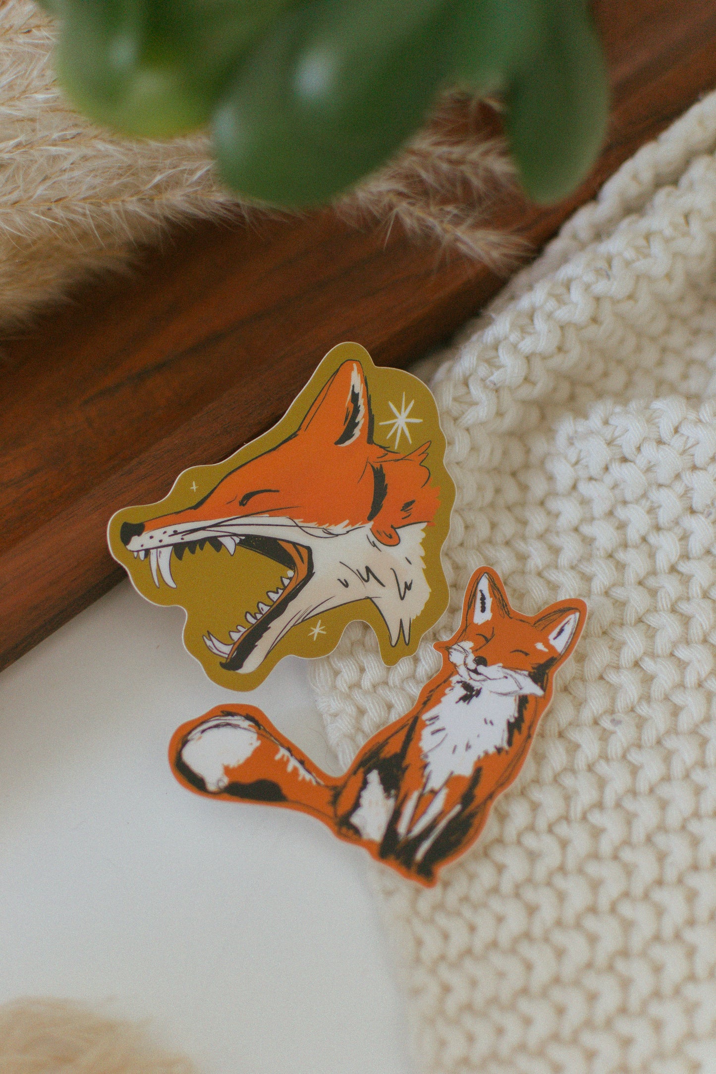Smiling Fox Sticker | Woodland Critter Vinyl Sticker