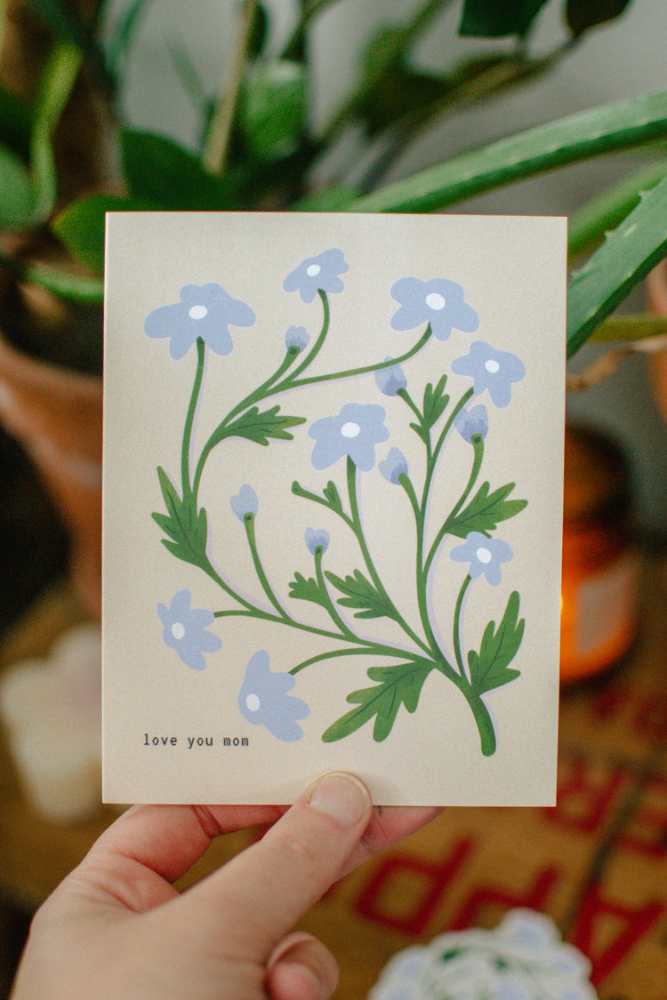 Love you Mom | Mother's Day Wildflowers Greeting Card