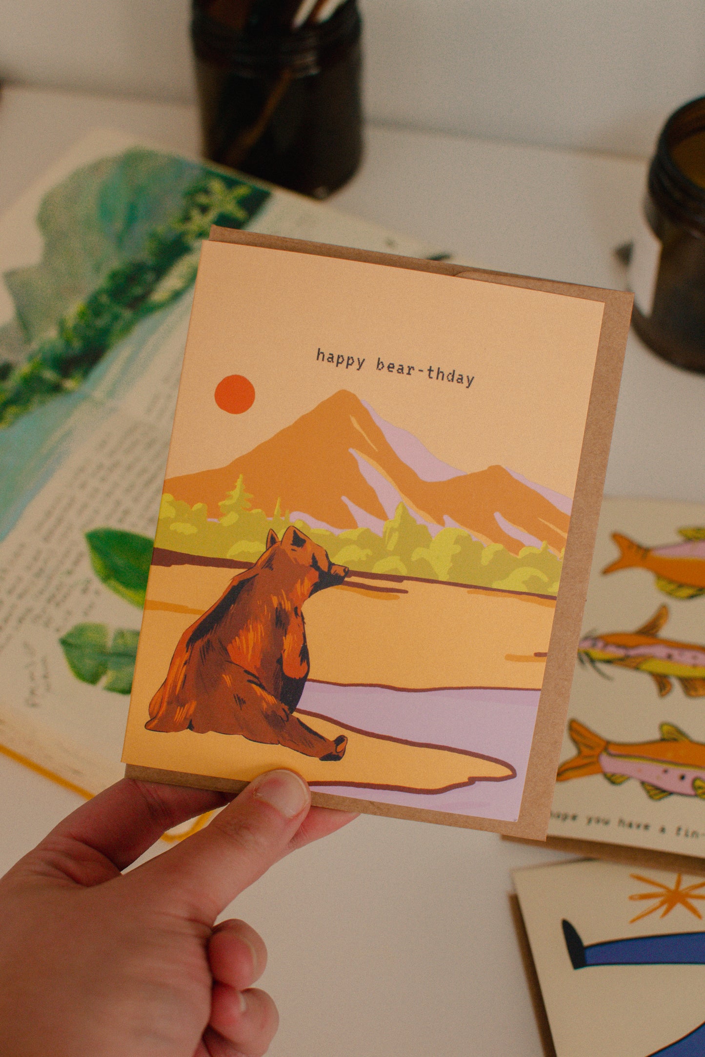 Happy Bear-thday Card | Outdoors Bear Birthday Greeting Card