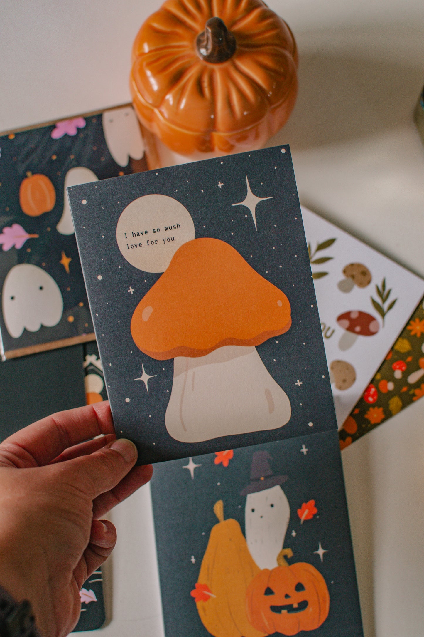 I Have so Mush Love for You Card | Autumn Birthday Mushroom Greeting Card