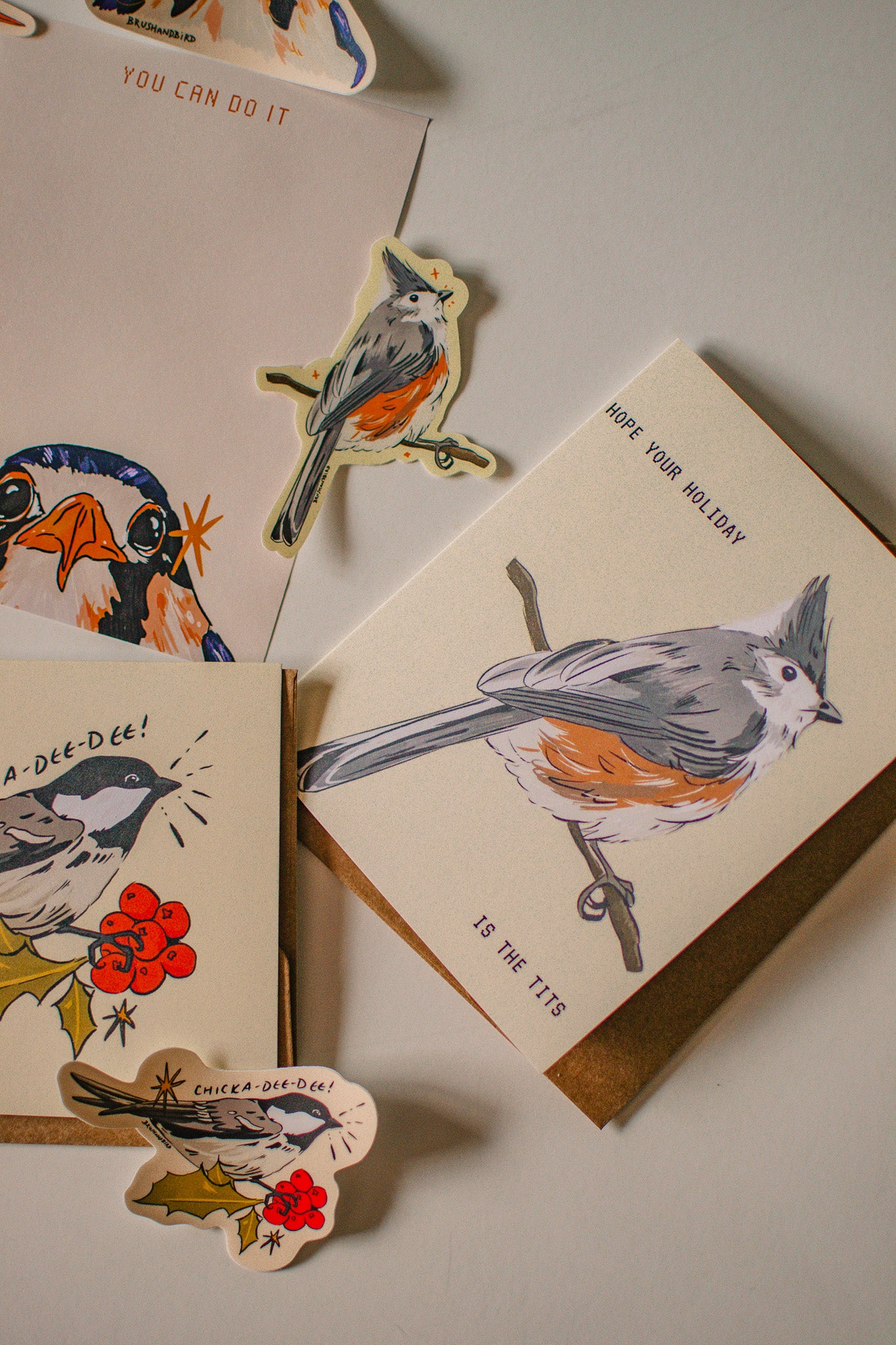 Tufted Titmouse Sticker | Bird Lover Waterproof Vinyl Die Cut