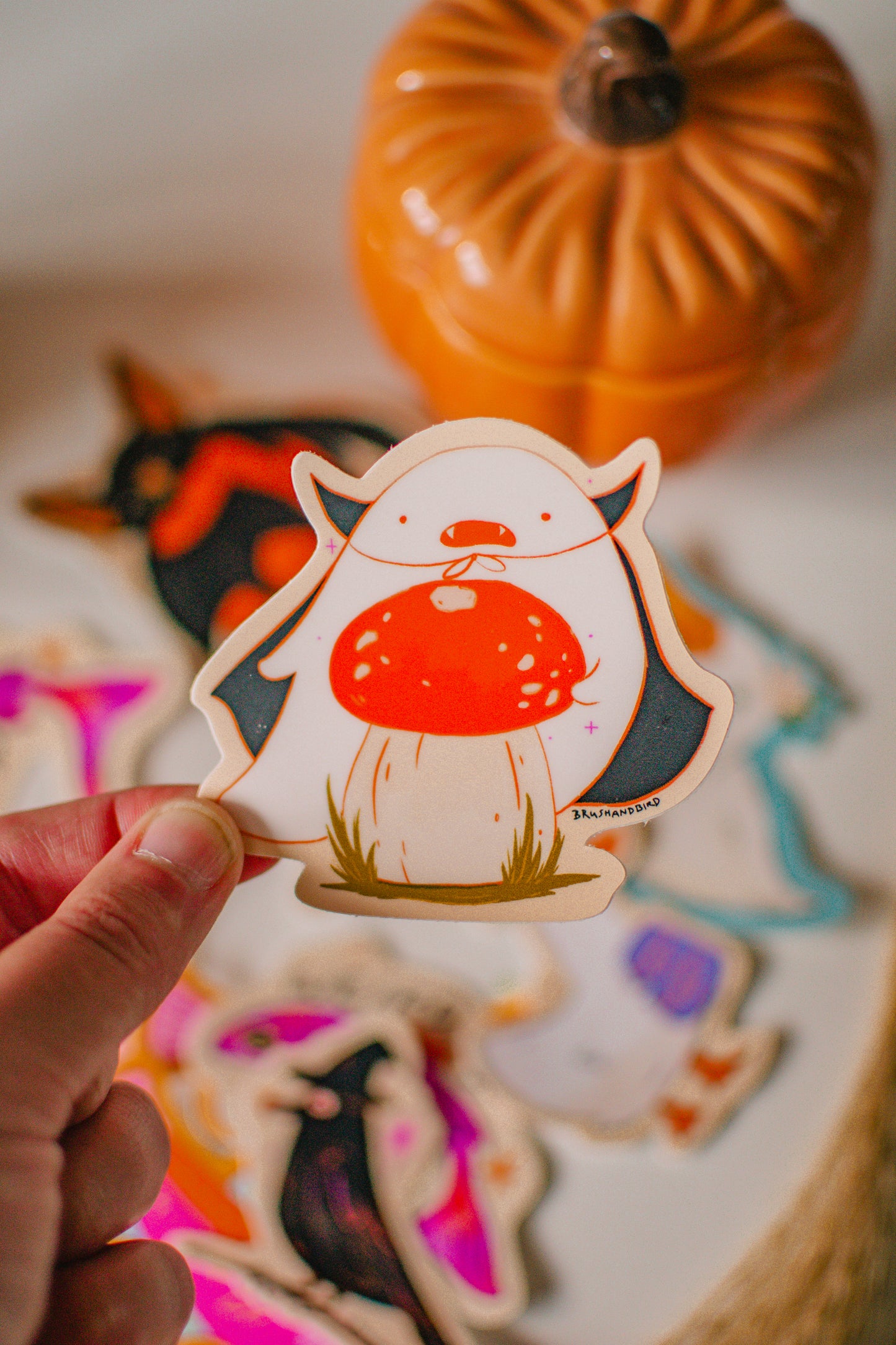 Ghost Vampire Sticker | Cute Halloween Vinyl Die-cut Sticker