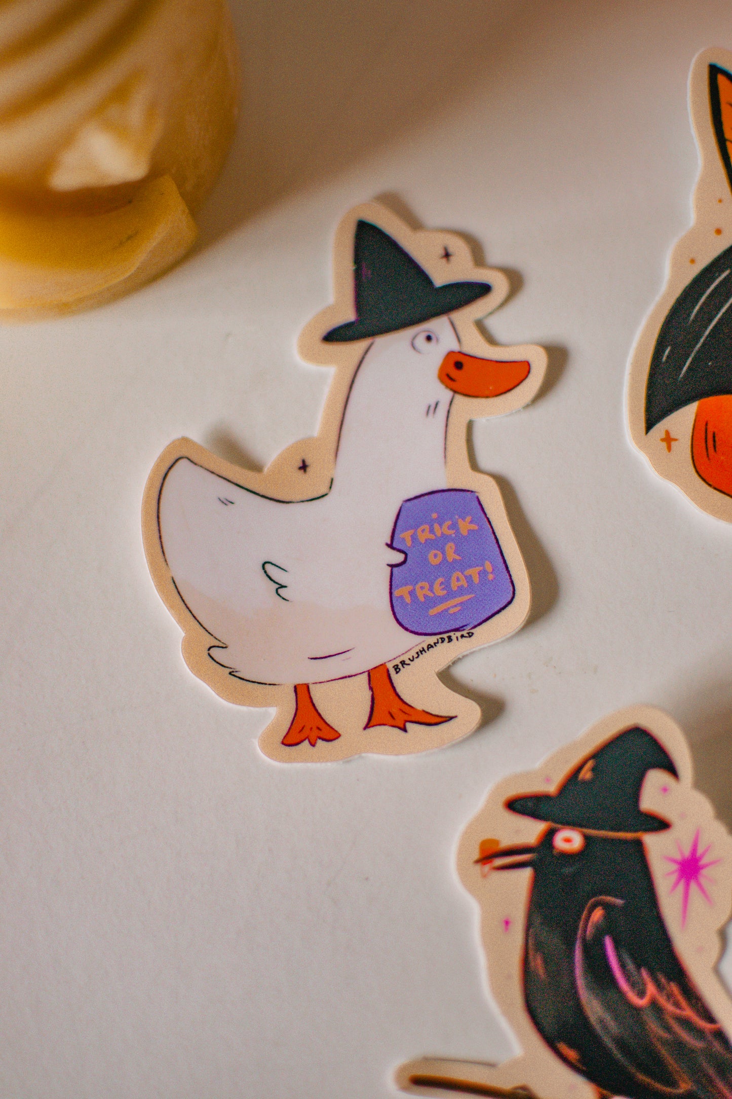 Halloween Duck Sticker | Cute Trick or Treat Diecut Sticker