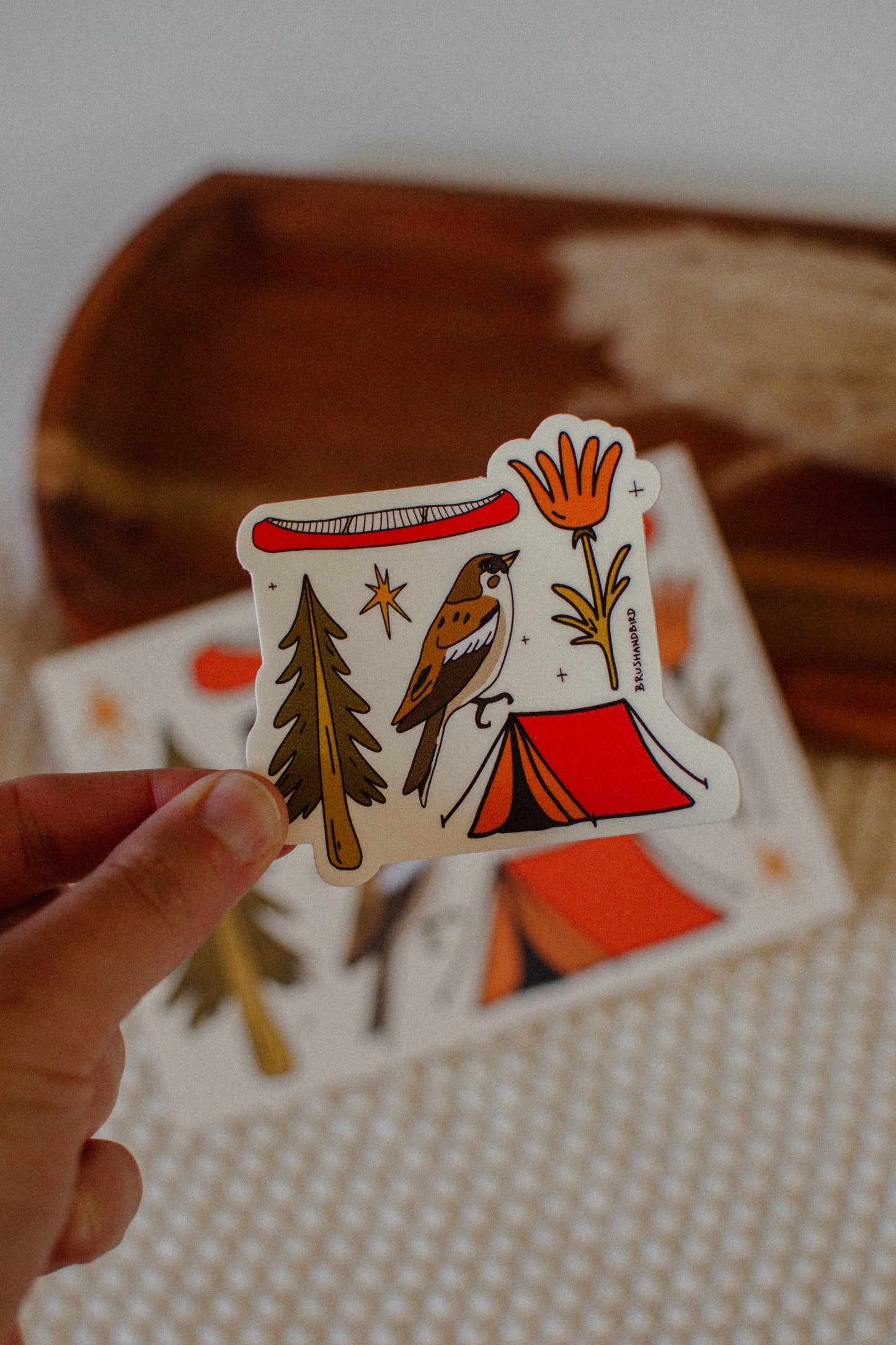Camping & Nature Sticker | Outdoorsy Vinyl Waterproof Die Cut Sticker