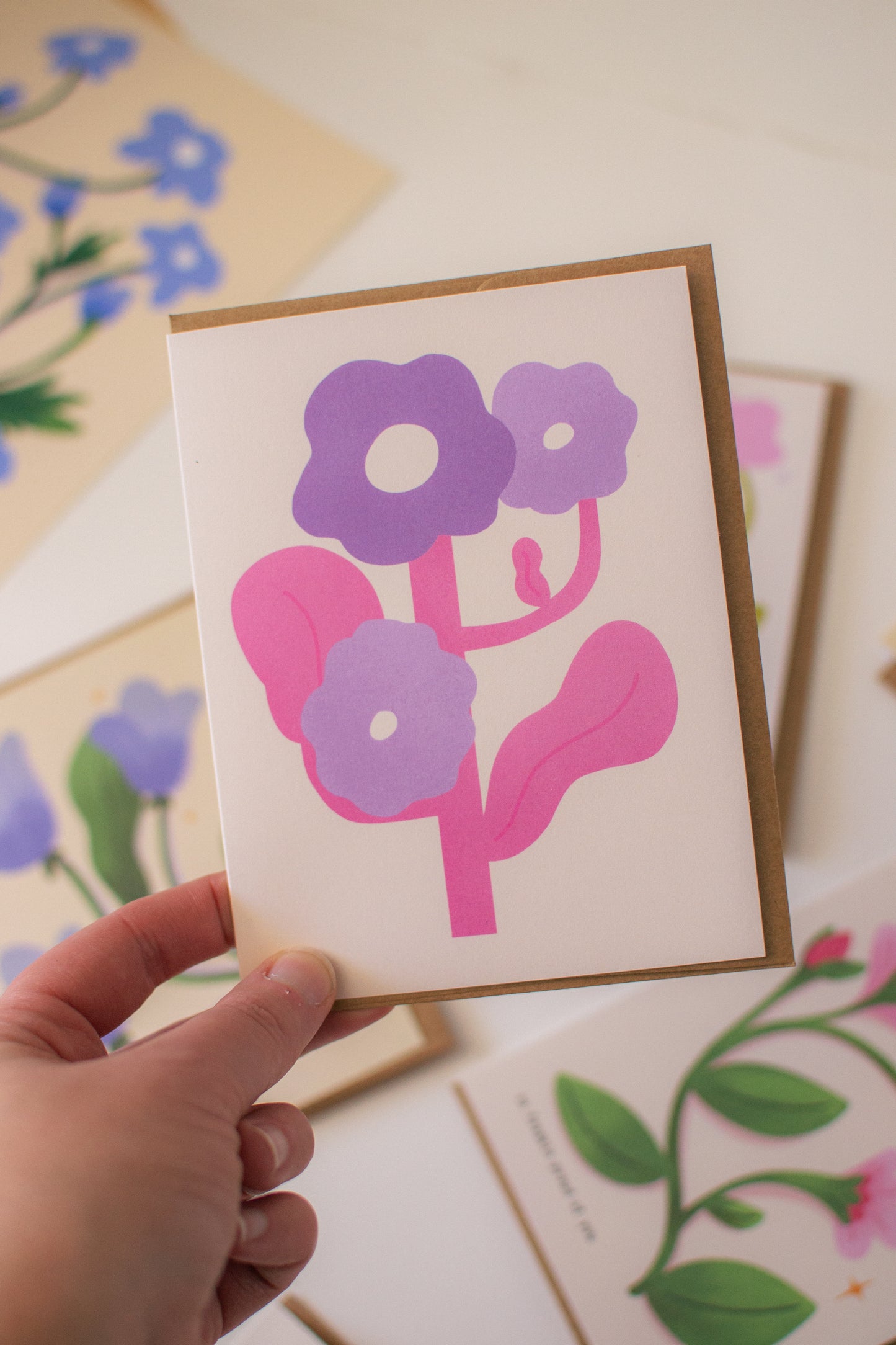 Purple Flower Card | Birthday, Thank You, Congrats, Any Occasion Card