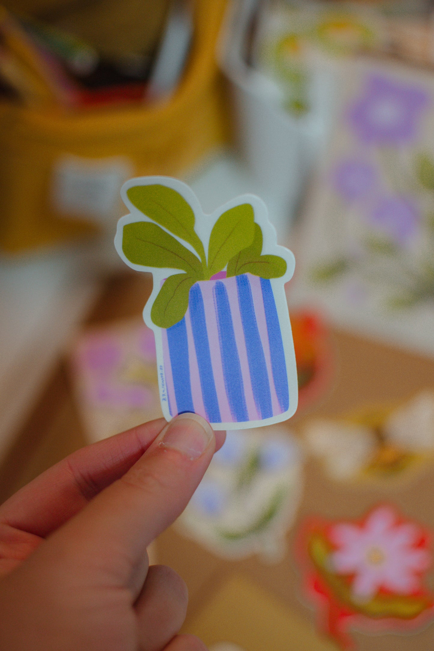 Vibrant House Plant Sticker | Waterproof Vinyl Sticker