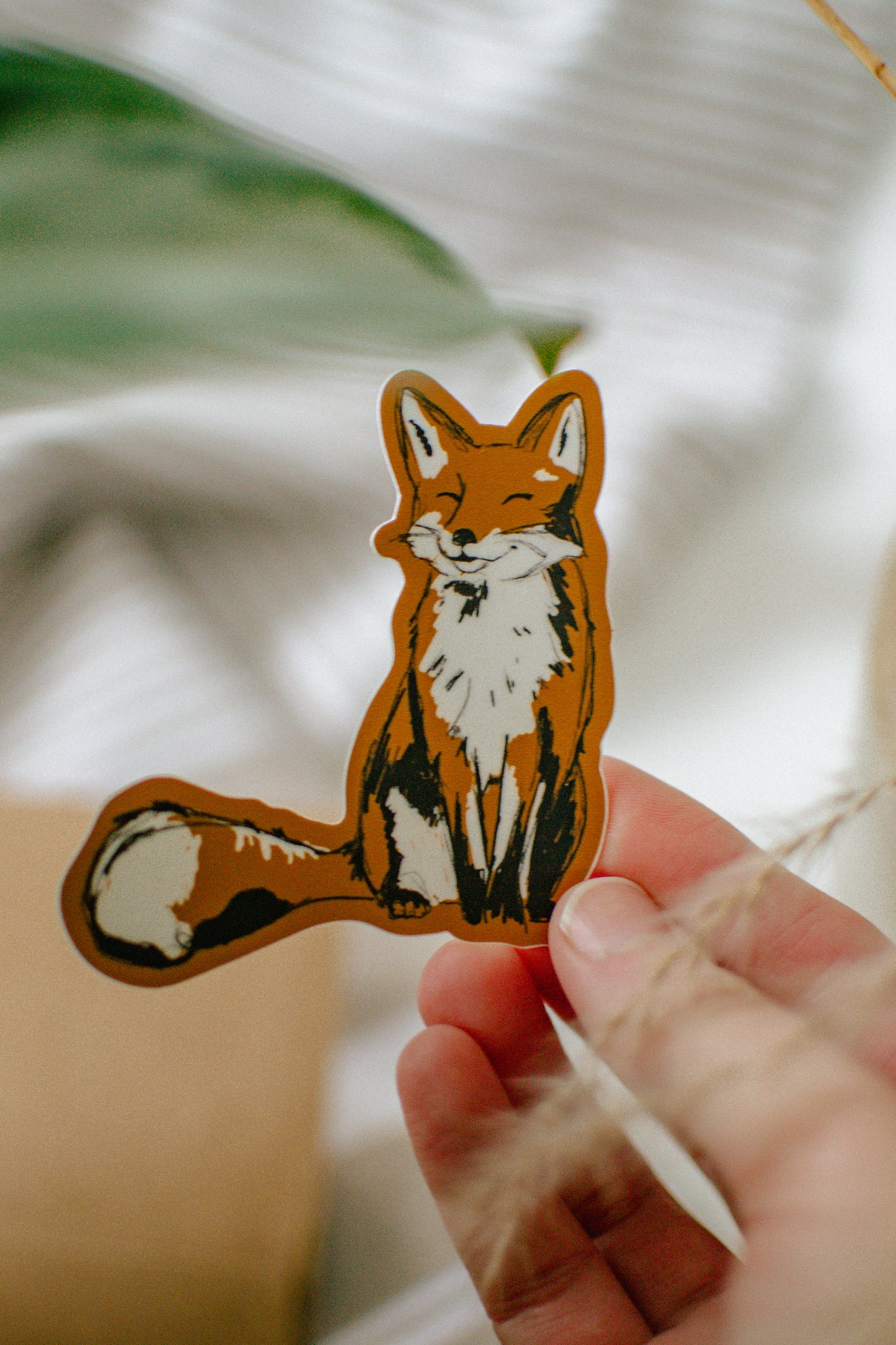 Smiling Fox Sticker | Woodland Critter Vinyl Sticker