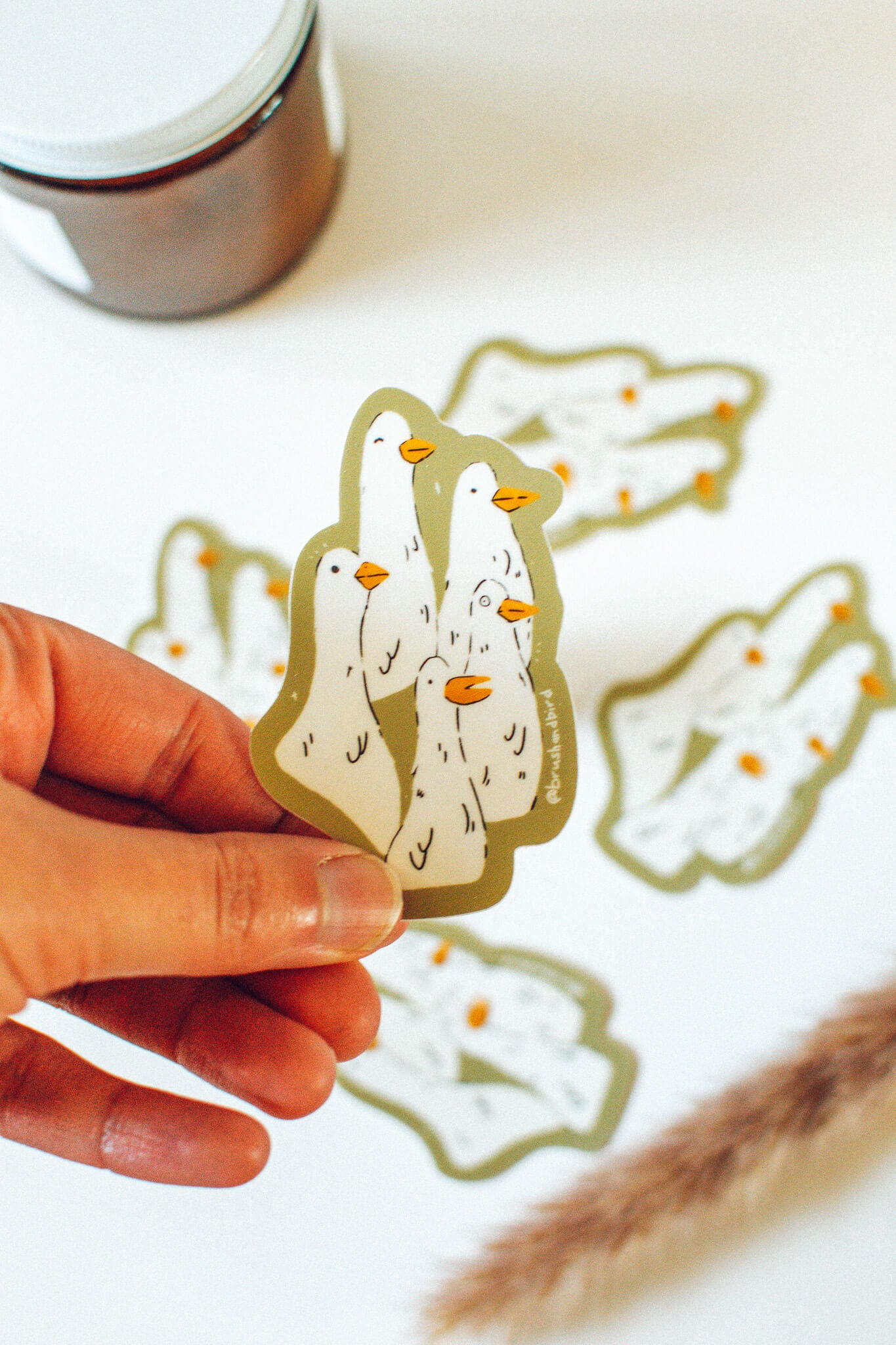 Mischievous Ducks Sticker | Group of Ducks Vinyl Sticker