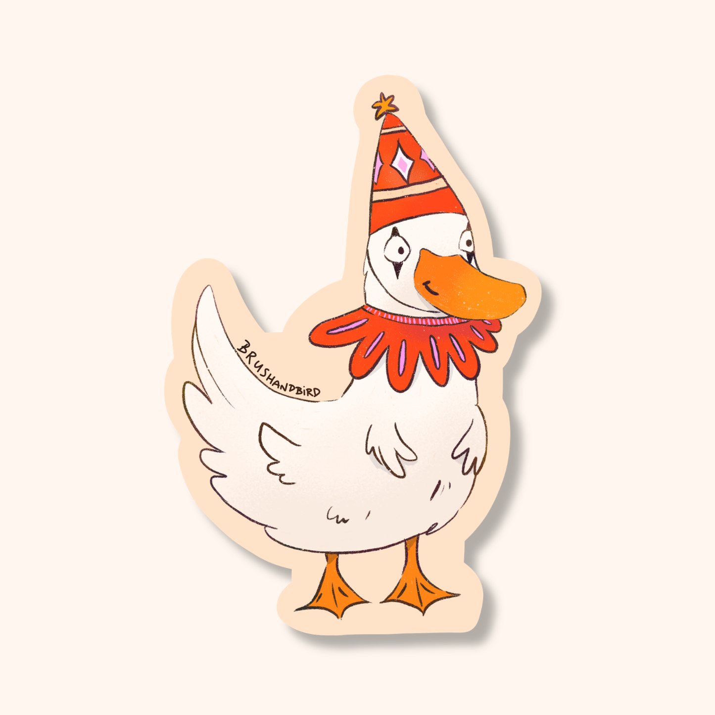 Halloween Duck Sticker | Vintage Clown Vinyl Decal