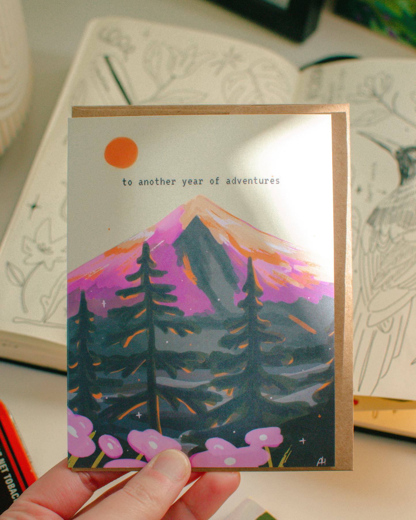 To Another Year of Adventures Card | Mountain Sun Greeting Card