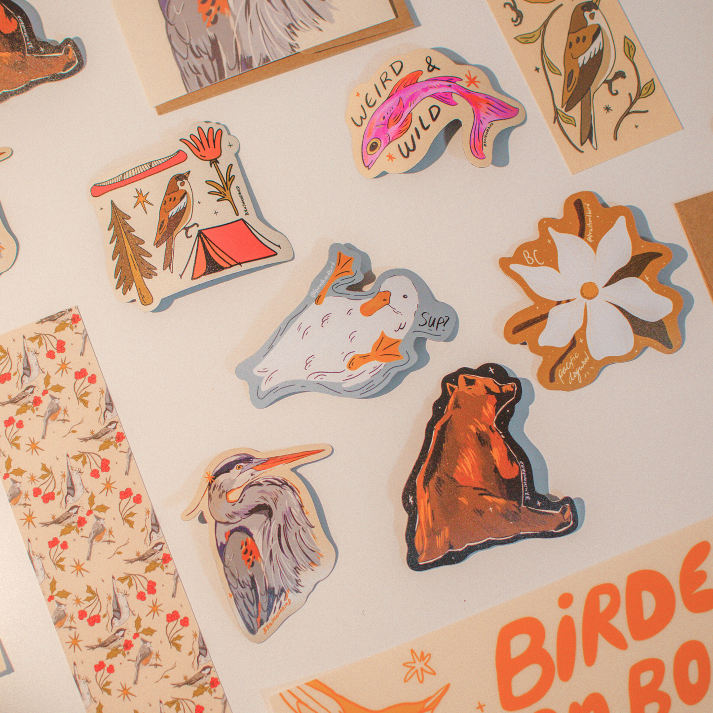 White Duck Magnet | Illustrated Bird Souvenir and Gift
