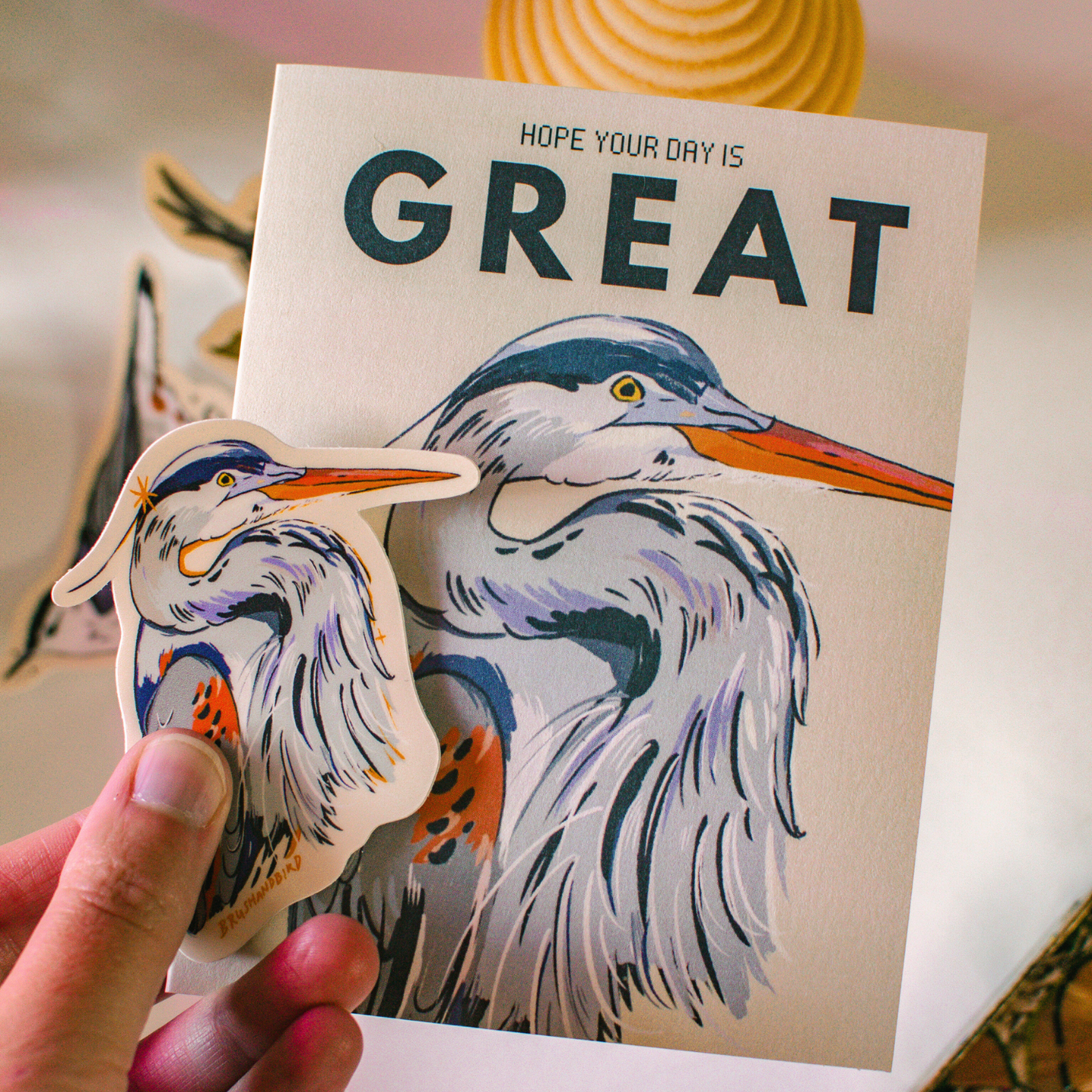 Great Blue Heron Sticker | Waterproof Vinyl Die Cut