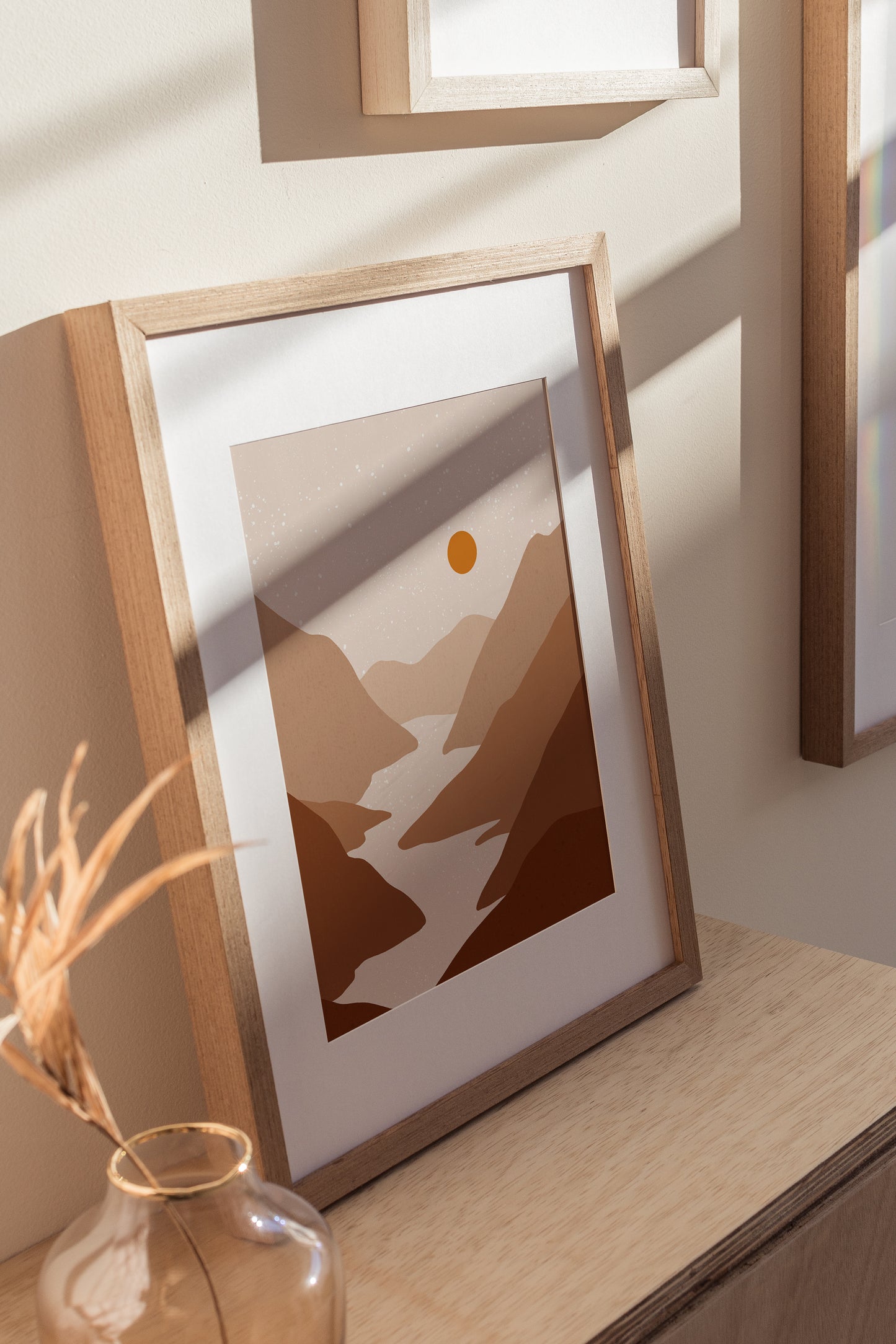 Boho Mountain Sunset over the Lake | 5x7 Mini Print
