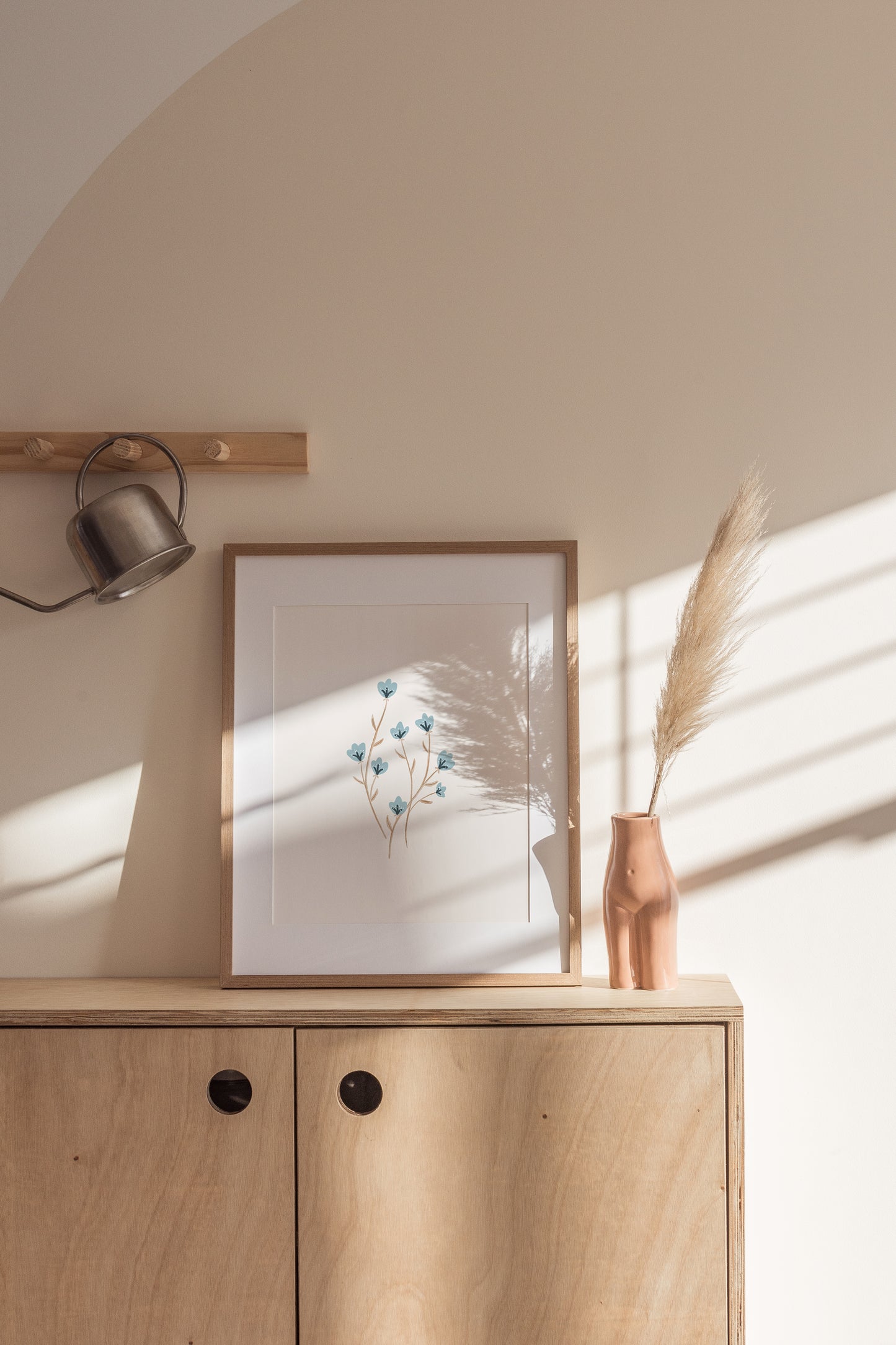 Blue Spring Wildflowers Wall Art | Wildflowers Art Print