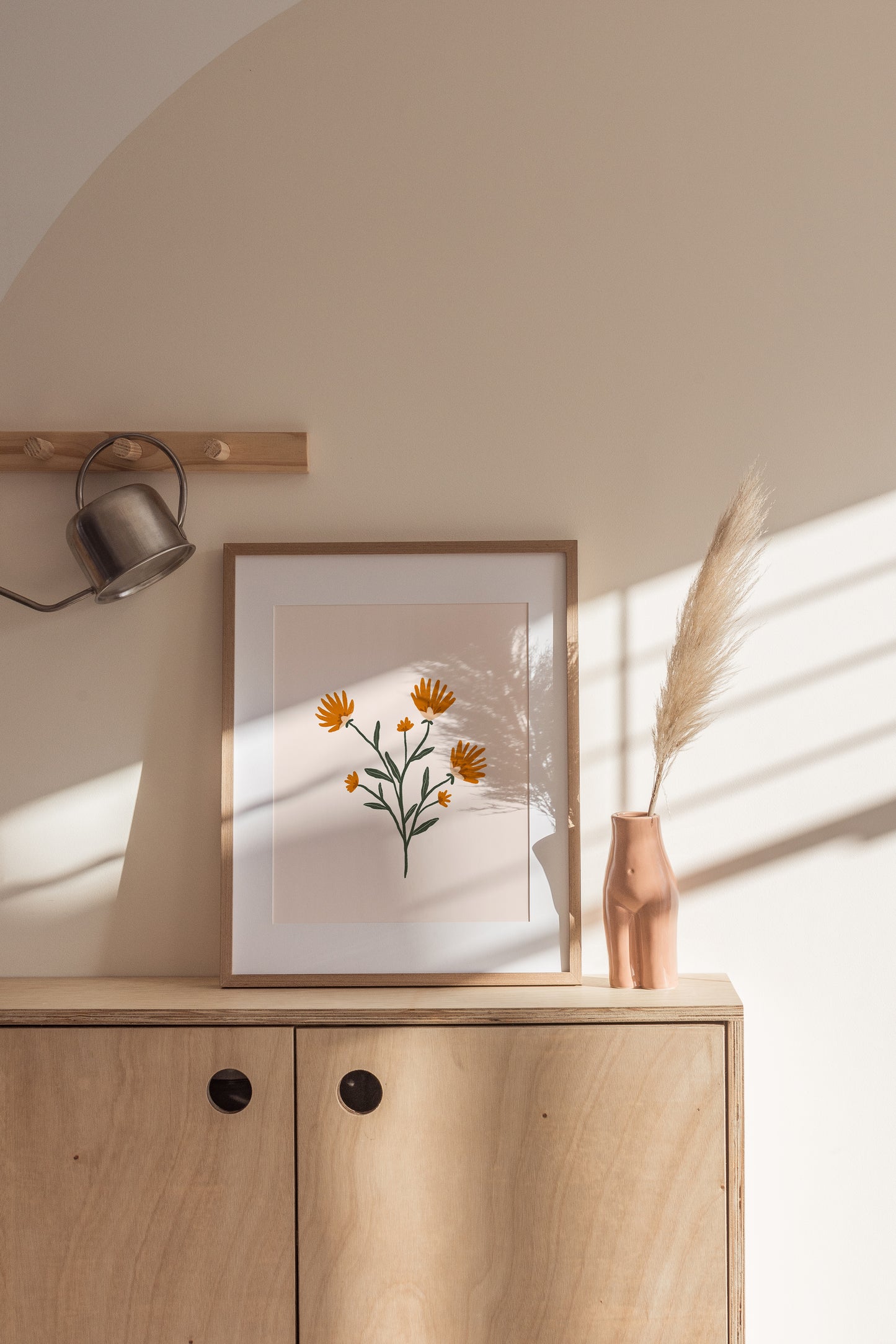 Dandelion Art Print | Yellow and Orange Flowers Print