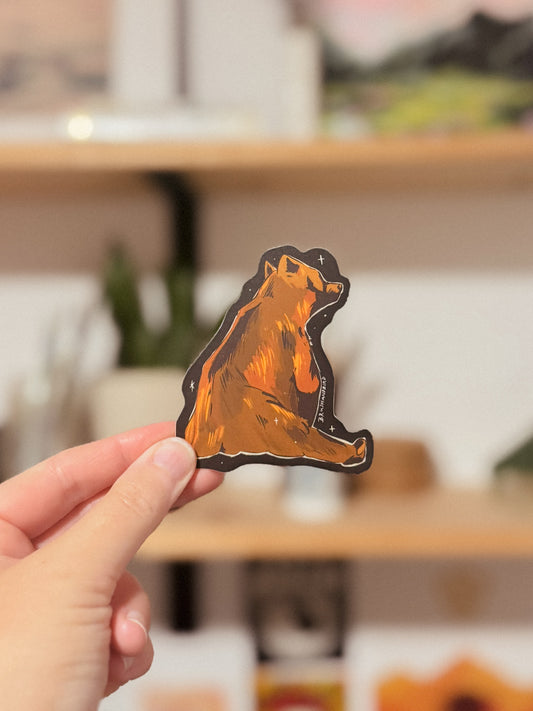 Grizzly Bear Sticker | Canada Wildlife Vinyl Die Cut Sticker