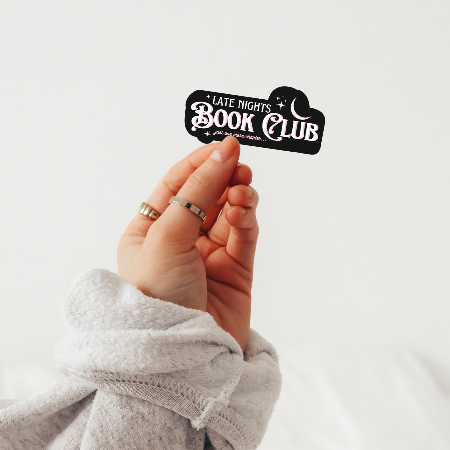 Late Nights Book Club Sticker | Just One More Chapter Vinyl Sticker
