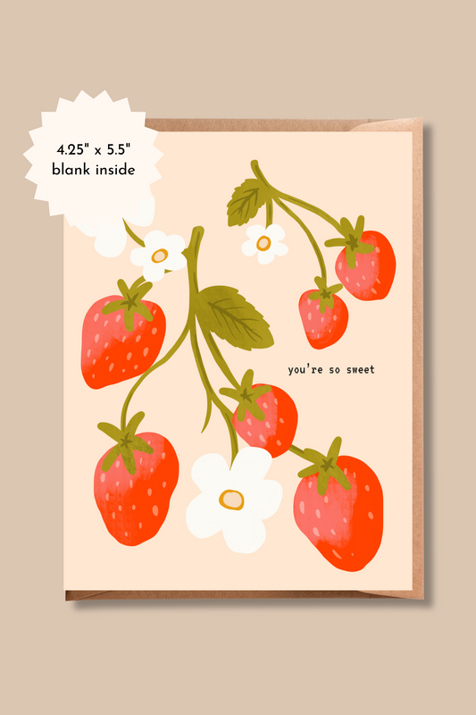 You're So Sweet Greeting Card | Retro Summer Greeting Card