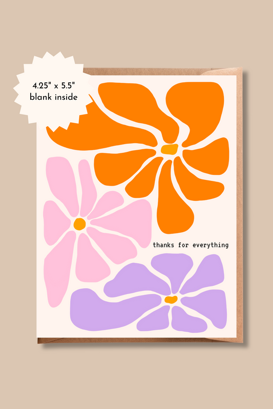 Thanks for Everything Card | Retro Summer Greeting Card