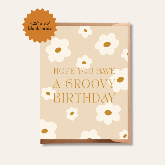 Birthday Card | Hope You Have a Groovy Birthday Greeting Card