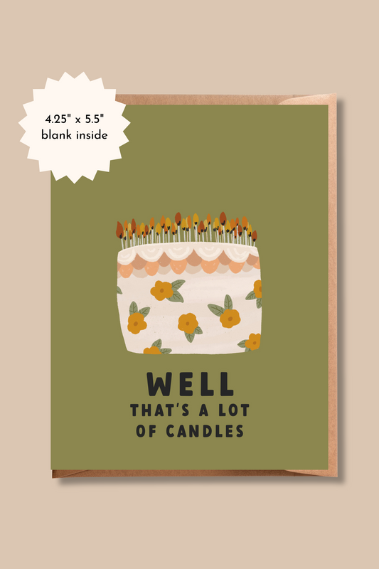 Funny Birthday Card | Well That's a Lot of Candles Card | Old Age Birthday