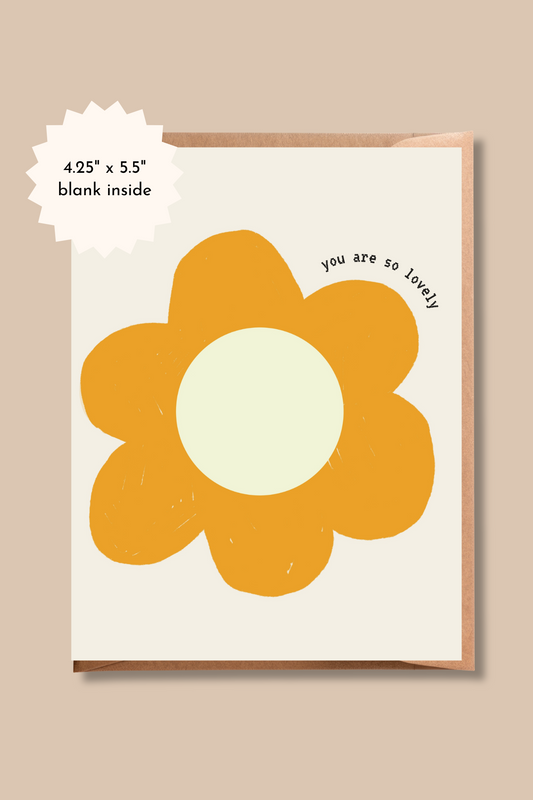 You Are So Lovely Greeting Card Summer Daisy | Retro Summer Collection