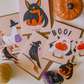 Crow Witch Greeting Card | Blank Halloween Card