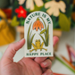 Meditating Frog Sticker | Nature is my Happy Place | Vinyl Die Cut Sticker