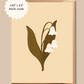 Blank Flower Greeting Card | Lily of the Valley | Any Occasion Card