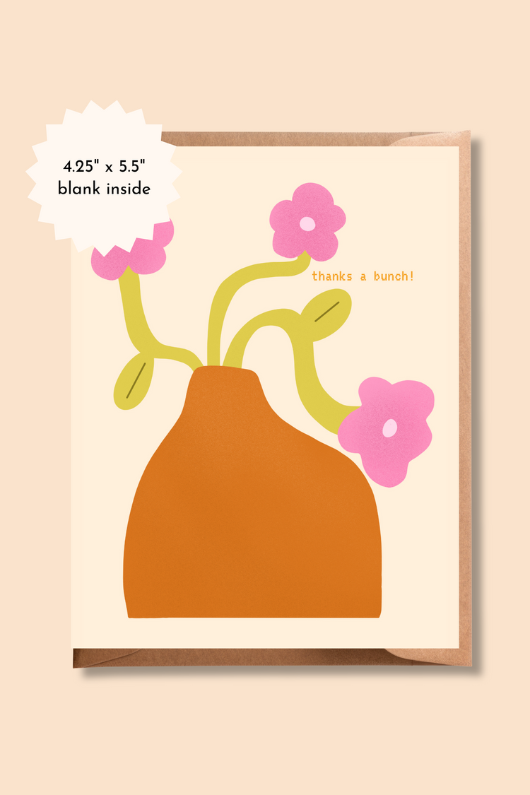 Thanks a Bunch | Retro Flower Pot Card