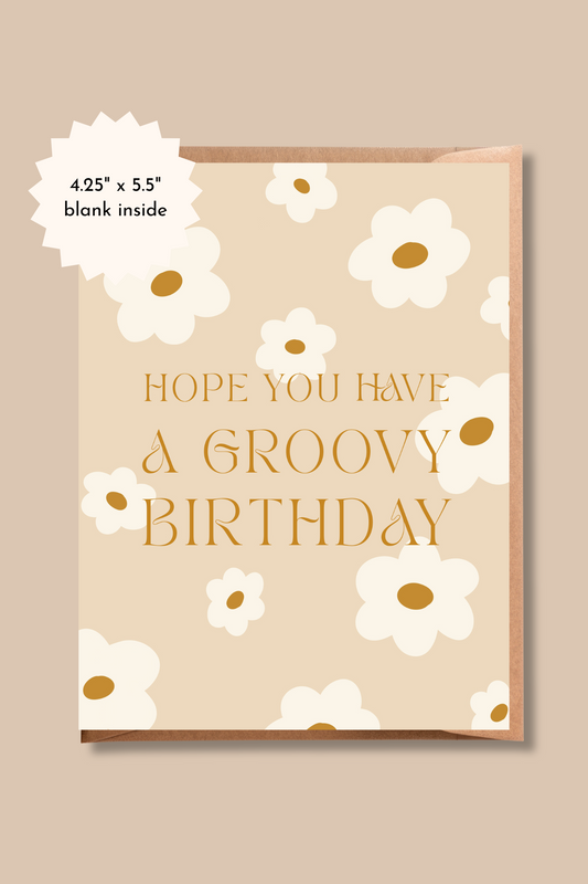 Birthday Card | Hope You Have a Groovy Birthday Greeting Card