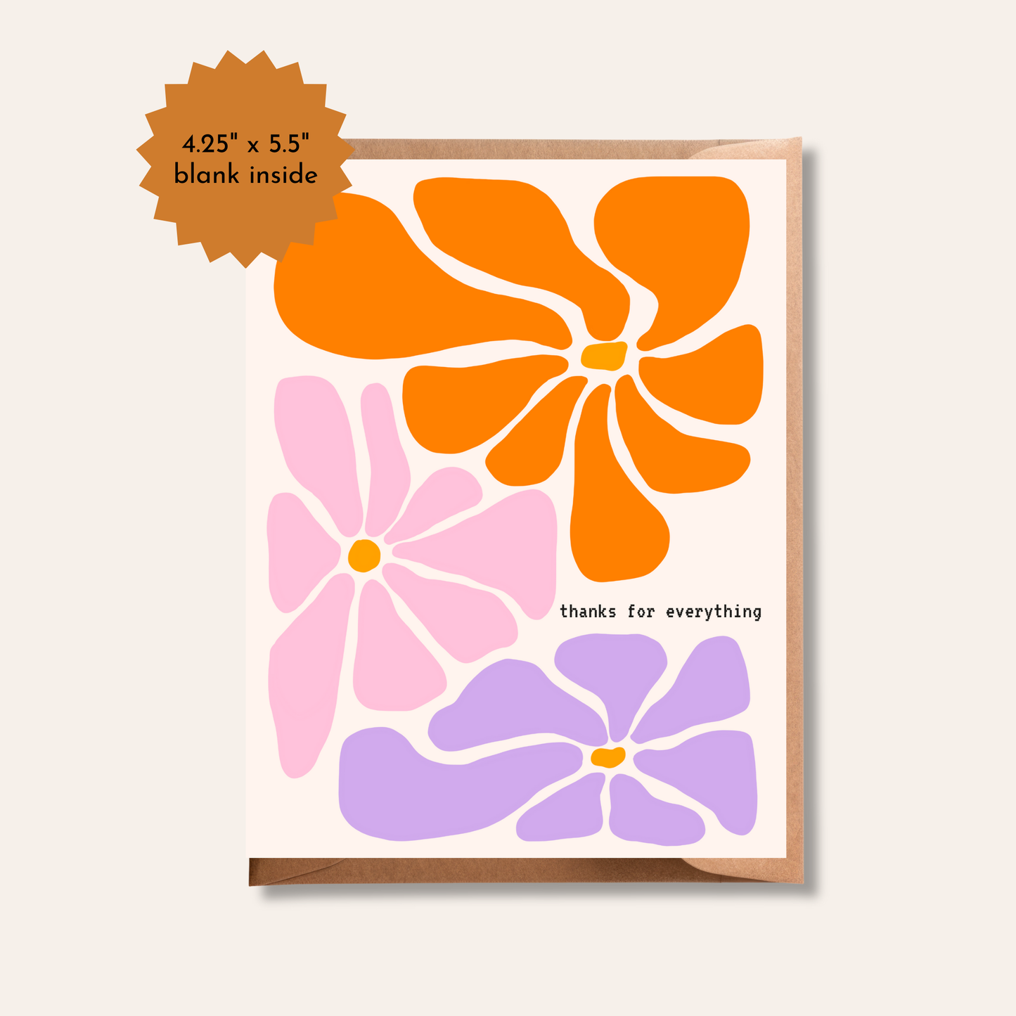 Thanks for Everything Card | Retro Summer Greeting Card