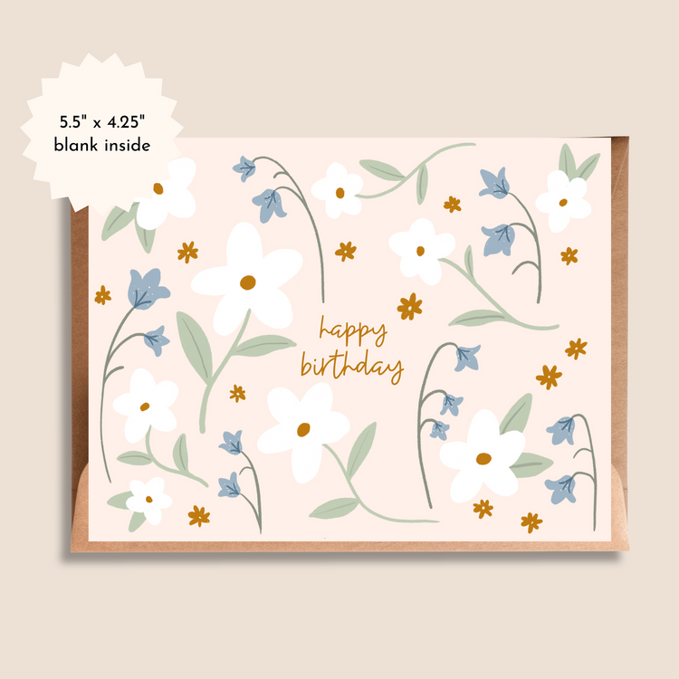 Delicate Floral Birthday Card