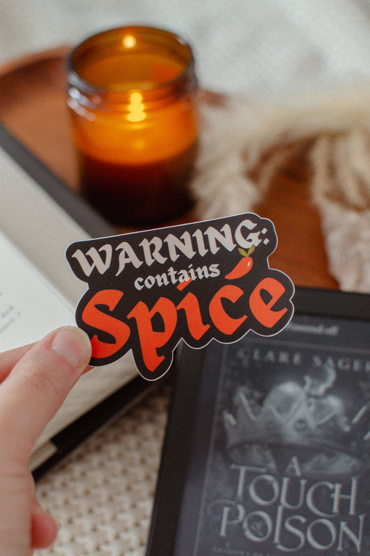 Warning Contains Spice Sticker | Kindle Vinyl Sticker