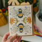 Bumblebee Card | Bee Illustration Blank Greeting Card