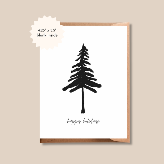 Holiday Card | Minimalist Christmas Greeting Card,