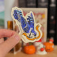 Blue Jay Sticker | Flying Bird with Ribbon Vinyl Sticker | Bird Lover Gift