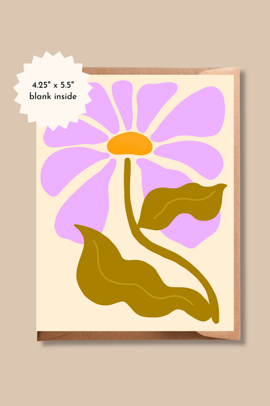 Blank Retro Daisy Greeting Card | Retro Summer Collection