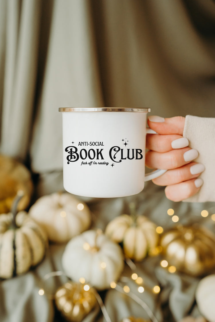 Anti-Social Book Club | F*ck Off I'm Reading | Enamel Mug | Holiday Gift for Reader