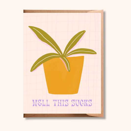 Well This Sucks Greeting Card | Alternative Sympathy Card, Thinking of You